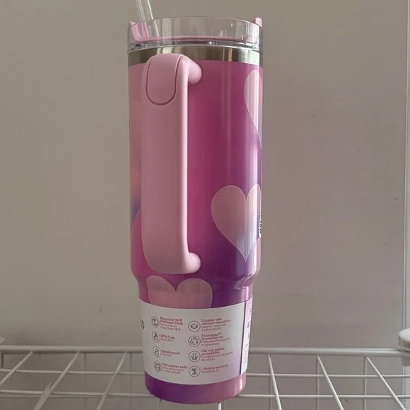 *NWT* Stanley Valentine’s Day 30oz Stainless Steel powder pink heart Gradient - Picture 8 of 11